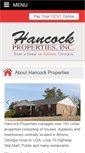 Mobile Screenshot of hancockpropertiesinc.com